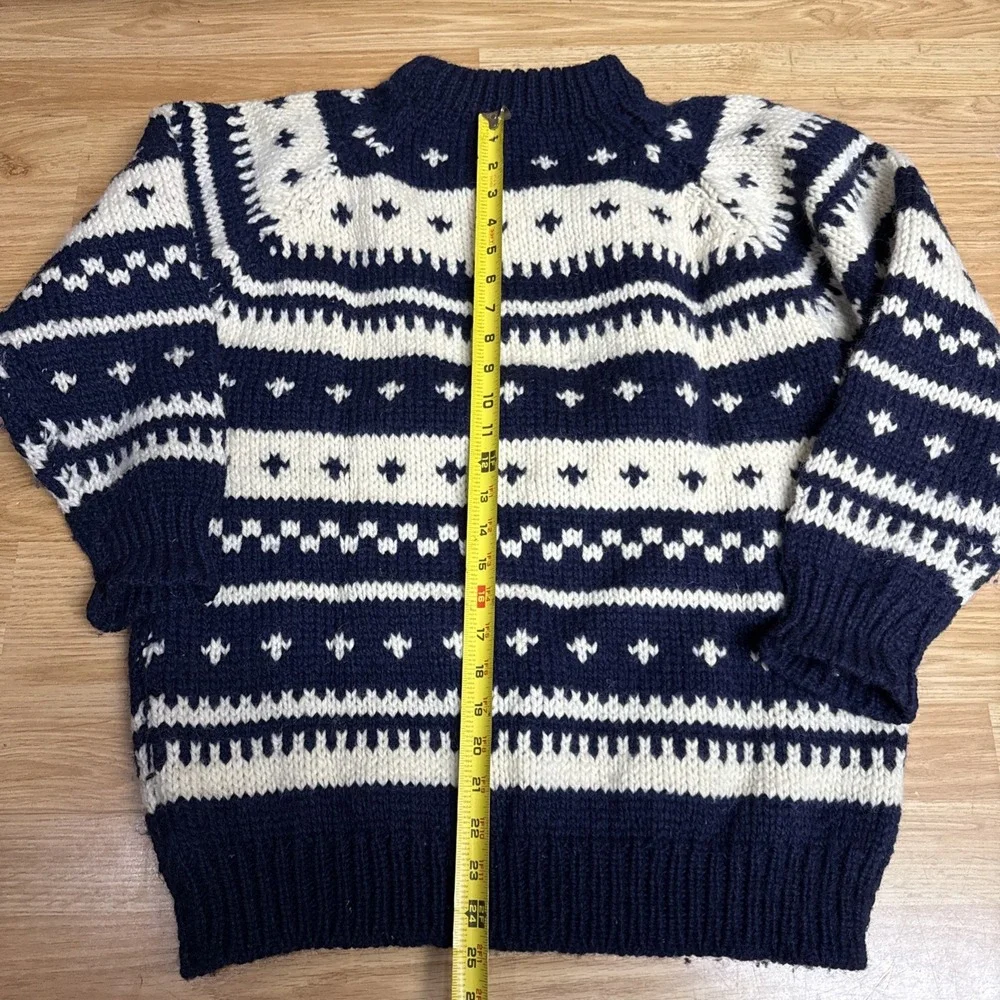 Vintage Wool Nordic‎ Sweater Grigoropoulos Bros Olympic Popular Art Mens XL